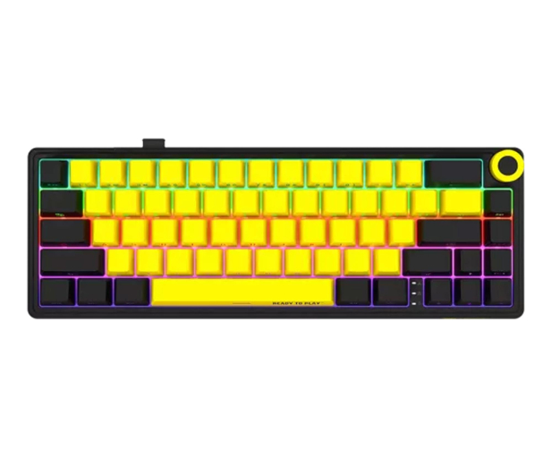 Lorgar KBP70 Mini HOT SWAP RGB Czarna/żółta LRG-KBP70MW-YL - 1345854 - zdjęcie